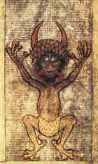 Imagen del famoso diablo presente en el Codex Gigas