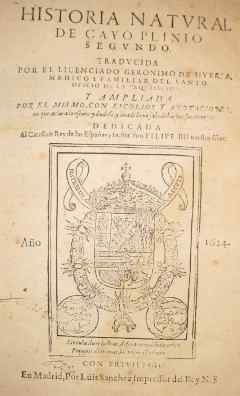 Portada de la obra Historia Natural (1624)