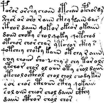 Texto del manuscrito Voynich