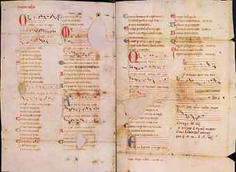 Cantigas de Amigo manuscrito por Martin Codax. Pierpont Morgan Library, New York, Vindel MS M979