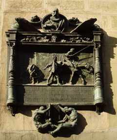 Placa commemorativa del centenario de Cervantes