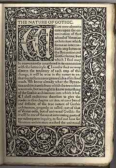 Kelmscott Press - The Nature of Gothic por John Ruskin