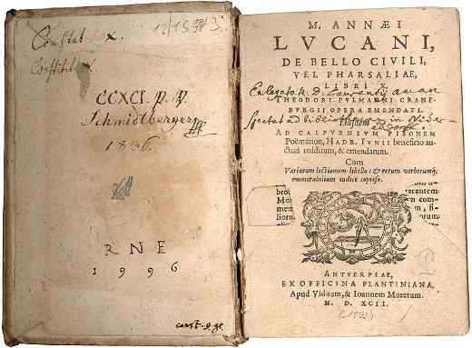 De bello civili (alias Pharsalia), edited by Theodor Pulmann